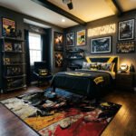Batman Abstract Street Art Area Rug - Colorful Splatter Grunge Design, Edgy Superhero Decor for Boys Bedroom, Playroom & Gaming Lair - Image 3
