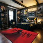 The Batman Red Typography Area Rug - Cinematic 2022 Movie Logo Design, Dark Hero Decor for Bedroom, Gaming Room & Modern Fan Lair - Image 3