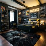 Batman Action Punch Area Rug - 3D Breaking Through Design, Cinematic Dark Knight Hero Decor for Bedroom, Gaming Room & Playroom - Image 3