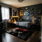 Batman Dark Knight Quote Area Rug - Detective Comics Vengeance Design, Cinematic Hero Decor for Bedroom, Gaming Lair & Office