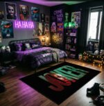 Joker Graffiti Area Rug - Arthur Fleck Chaos Design, Bold Room Decor for Bedroom, Living Room & Playroom for Fans - Image 3