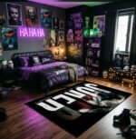 Joker Arthur Fleck Quote Area Rug - "Make More Cents" Bold Typography Design, Dark Knight Cinematic Decor for Bedroom & Gaming Room - Image 3