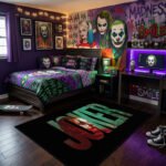Joker Graffiti Area Rug - Arthur Fleck Chaos Design, Bold Room Decor for Bedroom, Living Room & Playroom for Fans - Image 2