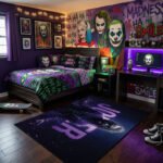 Joker Heath Ledger Dark Purple Area Rug - Cinematic Typography Design, Soft Non-Slip Decor for Bedroom, Living Room & Gaming Lair - Image 2