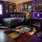 Joker Arthur Fleck Artistic Painted Area Rug - Vibrant Sketch Design, Dark Knight Villain Decor for Bedroom, Gaming Room & Fan Lair - Image 2