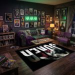 Joker Arthur Fleck Quote Area Rug - "Make More Cents" Bold Typography Design, Dark Knight Cinematic Decor for Bedroom & Gaming Room