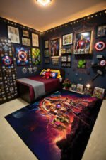 Marvel Avengers Area Rug - Large Non-Slip Floor Mat for Living Room & Kids Bedroom - Image 3