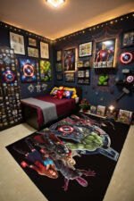 Marvel Avengers Heroes Rug – Epic Superhero Team Room Rug for Kids - Image 3