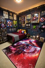 Avengers: Endgame Inspired Cosmic Avengers Rug – Epic Superhero Battle Art Area Rug - Image 3