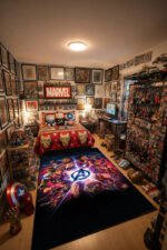 Marvel Avengers Avengers Infinity Team Symbol Rug – Cosmic Superhero Bedroom Area Rug - Image 2