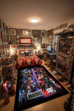 Marvel vs DC Heroes Rug – Epic Superhero Battle Gaming Room Rug for Kids - Image 2