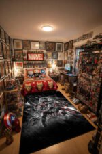Avengers: Endgame Black & Red Avengers Superhero Rug – Epic Marvel Team Battle Area Rug for Kids Room - Image 2