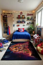 Marvel Avengers Area Rug - Large Non-Slip Floor Mat for Living Room & Kids Bedroom