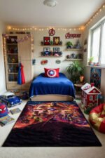 Avengers Infinity Battle Rug – Epic Marvel Superhero Team Rug for Kids Room