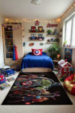 Marvel Avengers Heroes Rug – Epic Superhero Team Room Rug for Kids