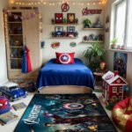 The Avengers Action Scene Rug – Epic Superhero Battle Area Rug for Kids Room