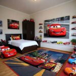 Disney Cars Lightning McQueen City Night Racing Area Rug, High-Speed Drift Design, Soft Non-Slip Playroom Bedroom Decor for Kids - Image 3