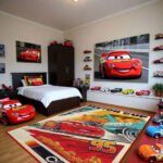 Disney Cars Piston Cup Champion Area Rug - Lightning McQueen #95 Graphic Decor, Soft Non-Slip Racing Rug for Boys Bedroom & Playroom - Image 3