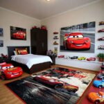 Disney Cars Lightning McQueen Urban Grunge Area Rug - Red Splatter Drift Design, Cool Bedroom Playroom Decor for Boys & Teens - Image 3