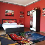Disney Cars Lightning McQueen City Night Racing Area Rug, High-Speed Drift Design, Soft Non-Slip Playroom Bedroom Decor for Kids - Image 2