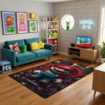 Super Mario Rug - Mario Gaming Area Rug - Nintendo Gamer Room Carpet Decor - Image 3
