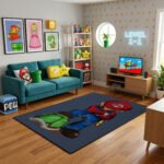 Funny Mario Rug - Super Mario Gaming Area Rug - Nintendo Kids Room Carpet - Image 3