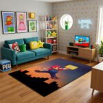 Super Mario Jump Rug - Mario Gaming Area Rug - Nintendo Kids Bedroom Carpet - Image 2