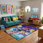 Super Mario Galaxy Gamer Rug - Mario Adventure Game Room Rug - Kids Mario Carpet - Image 3