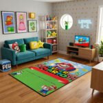 Super Mario Rug - Nintendo Super Mario Area Rug - Gaming Bedroom Carpet Decor - Image 2
