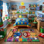Super Mario Rug - Mario Gaming Area Rug - Nintendo Kids Room Carpet Decor - Image 2