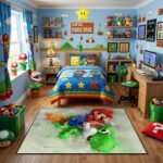 Mario Yoshi Rug - Super Mario Gaming Area Rug - Nintendo Kids Room Carpet - Image 2