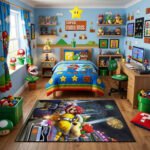 Mario Kart Racing Rug - Super Mario Kart Gaming Area Rug - Kids Gamer Room Carpet - Image 2