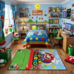 Super Mario Rug - Nintendo Super Mario Area Rug - Gaming Bedroom Carpet Decor - Image 3