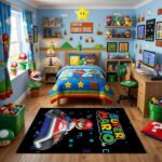 Super Mario Kart Rug - Mario Racing Gaming Area Rug - Nintendo Gamer Room Carpet - Image 2