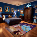 Aladdin & Agrabah Palace Magic Carpet Area Rug - Genie, Jafar & Jasmine Design, Fantasy Arabian Nights Decor for Bedroom & Playroom - Image 3