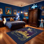 Aladdin Magic Carpet Area Rug, Arabian Palace Cartoon Design, Soft Non-Slip Decorative Rug for Bedroom & Living Room - Image 3