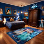 Arabian Couple Magic Carpet Area Rug, Romantic Fantasy Design, Soft Non-Slip Rug for Bedroom Living Room - Image 3