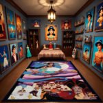 Aladdin Magic Carpet Area Rug, Jasmine & Aladdin Character Design, Arabian Palace Rug for Bedroom Living Room - Image 2