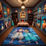 Arabian Couple Magic Carpet Area Rug, Romantic Fantasy Design, Soft Non-Slip Rug for Bedroom Living Room - Image 2