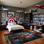 Captain America Vintage Hero Shield Rug – Marvel Artistic Superhero Area Rug