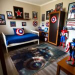 Captain America Heroic Shield Battle Rug – Marvel Superhero Bedroom Area Rug - Image 3