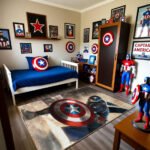 Captain America Shield Throw Battle Rug – Marvel Superhero Bedroom Area Rug - Image 3