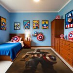 Captain America Battle Shield Hero Rug – Marvel Cinematic Superhero Area Rug - Image 2