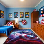 Captain America Lightning Shield Battle Rug – Marvel Superhero Action Area Rug - Image 2