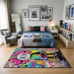 Vibrant Anime Hero Area Rug - Stylized Street Art Character Design, Colorful Pop Culture Floor Mat for Bedroom, Gaming Room & Fan Lair - Image 3