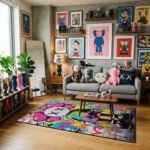 Vibrant Anime Hero Area Rug - Stylized Street Art Character Design, Colorful Pop Culture Floor Mat for Bedroom, Gaming Room & Fan Lair - Image 2