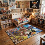 One Piece Straw Hat Crew "Pirate King" Area Rug - Iconic Anime Scene & Quote Design, Modern Bedroom & Gaming Room Decor, Soft Non-Slip Mat - Image 3