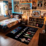 One Piece Straw Hat Crew Area Rug - Full Character Lineup & Individual Jolly Roger Logos, Anime Fan Room Decor, Soft Non-Slip Floor Mat - Image 2