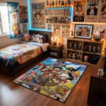 One Piece Straw Hat Crew "Pirate King" Area Rug - Iconic Anime Scene & Quote Design, Modern Bedroom & Gaming Room Decor, Soft Non-Slip Mat - Image 2