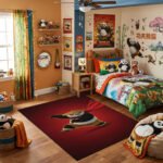 Kung Fu Panda Po Heroic Master Area Rug - Majestic Cape Pose on Deep Red, Modern Kids Bedroom & Playroom Decor, Soft Non-Slip Floor Mat - Image 2